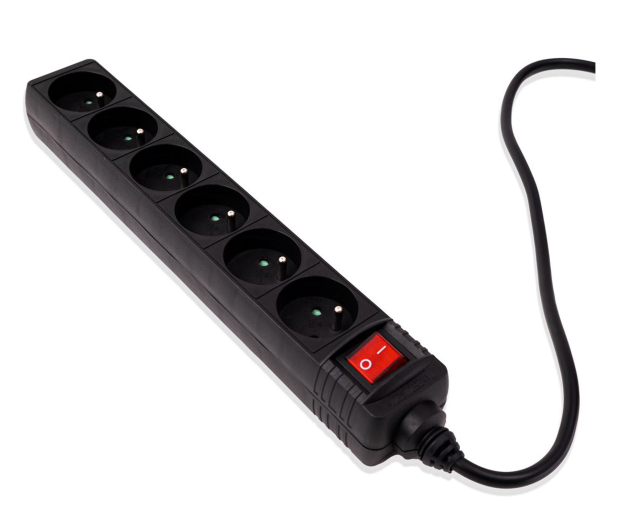 HAMA Listwa zasilająca Standard 6gn, 1.5m, czarna - 1416393 - zdjęcie 2